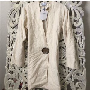 Zara linen tunic large button